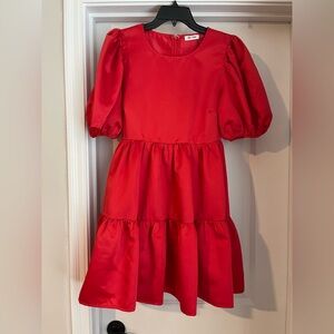 NWT Day & Moon Satin Puff Sleeve Dress